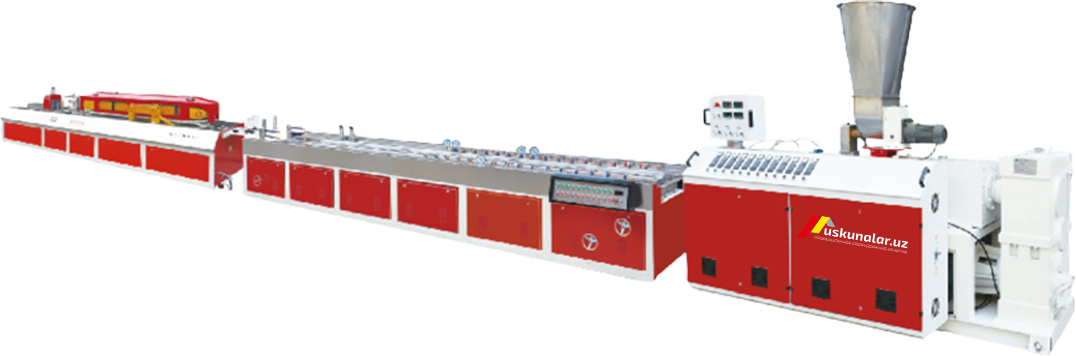 PVC/WPC profillarini ekstruziya qilish liniyasi