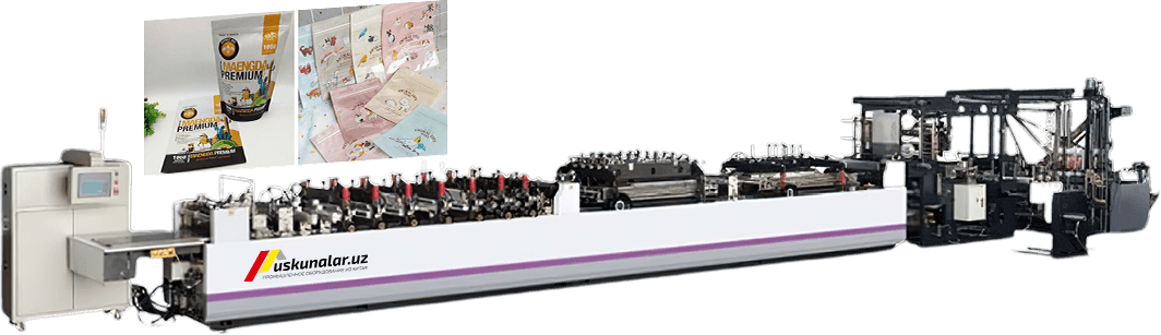 Og'zi yopiluvchi plastik qadoq ishlab chiqarish uskunasi (3 servo motor) US-OR-HX500