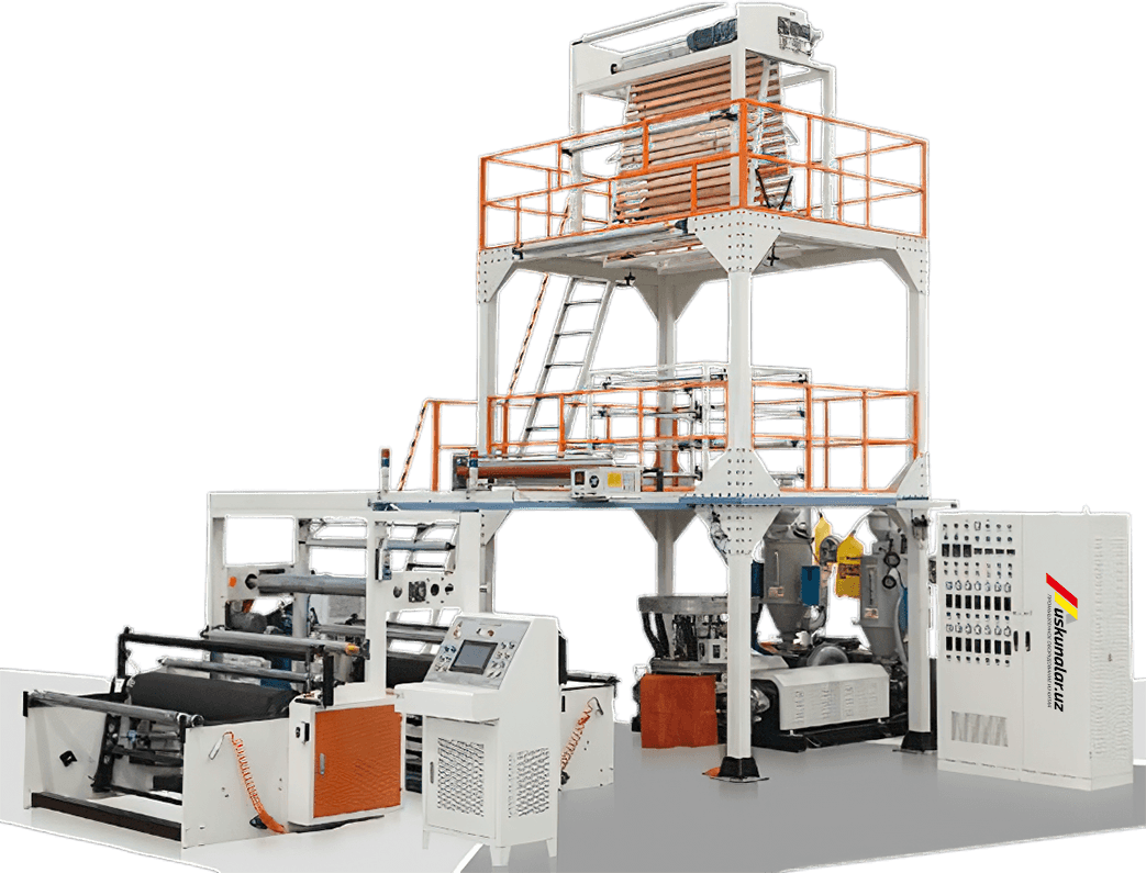 Polietilen rulon (paket) ishlab chiqarish uskunasi US-SL-55*2-1200 (ABA)