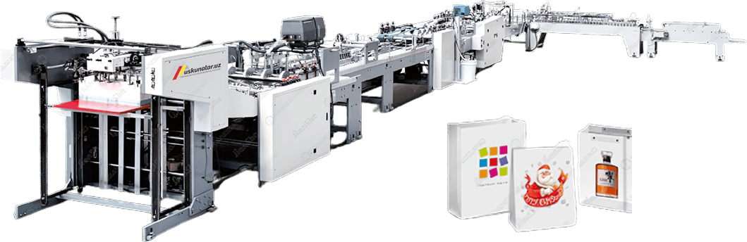 Qog'oz sumkalar (paket) ishlab chiqarish uskunasi US-ZD-BFP08