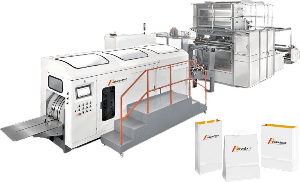 Qog'oz sumkalar (paket) ishlab chiqarish uskunasi US-ZD-QFF14