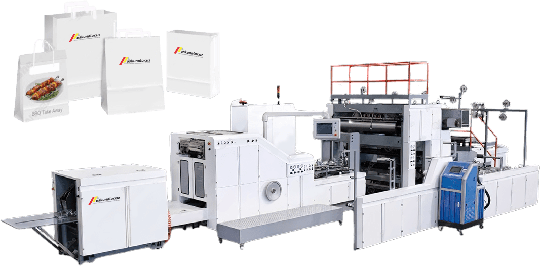 Qog'oz sumkalar (paket) ishlab chiqarish uskunasi US-ZD-QFJ08C[F]