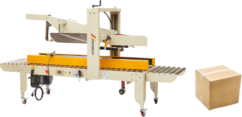 skoch yopishtirish, karton qadoqlash, kartonni skochlash, karton qadoqlash uskunasi, skoch yopishtirish uskunasi, skotch yopishtirish, karton skotchlash uskunasi