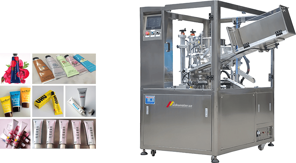 tish pastasi ishlab chiqarish, pasta to'ldirish uskunasi, tish pastasi, maz ishlab chiqarish, quvur to'ldirish uskunasi, krem ishlab chiqarish uskunasi, krem ishlab chiqarish, kosmetika mahsulotlari ishlab chiqarish, gel ishlab chiqarish